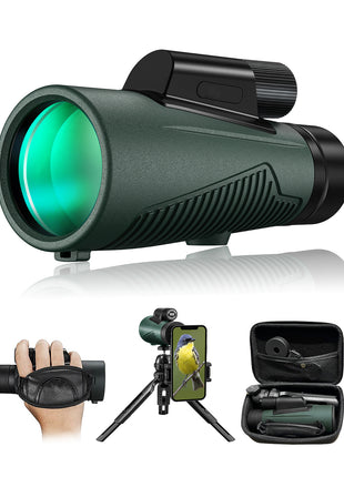 CVLIFE FoxSpook ED 12x50 HD Telescopio monocular para adultos con adaptador para teléfono inteligente