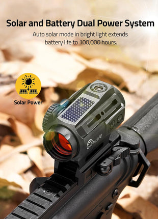 CVLIFE solar-powered multi-reticle sight