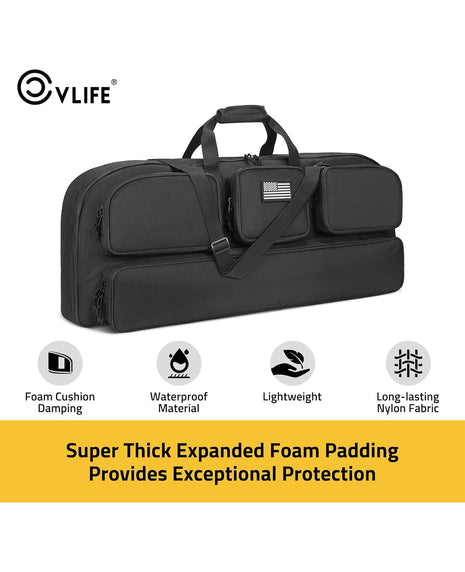 CVLIFE 37" Compound Bow Case with Thick Foam Padding