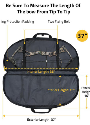 Size of CVLIFE 37" Compound Bow Case Bow Bag