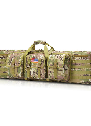 CVLIFE 42 Inches Double Soft Rifle Case Green Tactical Long Bag - Camo