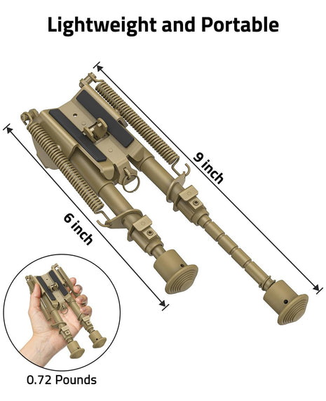 Lightweight and Portable Rifle Bipod