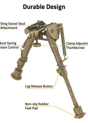 CVLIFE Rifle Bipod with Durable Design