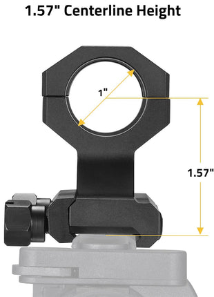 Size of Materials of CVLIFE Cantilever One-Piece Rifle Scope Mounts 