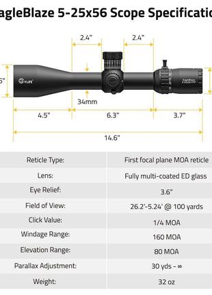 FFP rifle scope for hunting