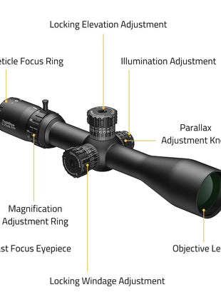 FFP rifle scope for hunting and tactical use