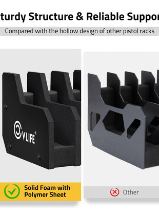 CVLIFE Foam Pistol Rack with Sturdy Structure & Reliable Support