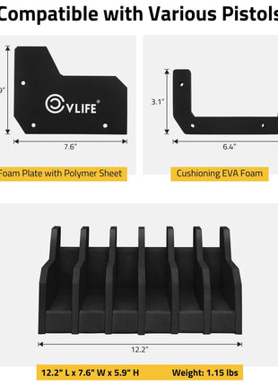 CVLIFE Foam Pistol Rack Can be Compatible with Various Pistols