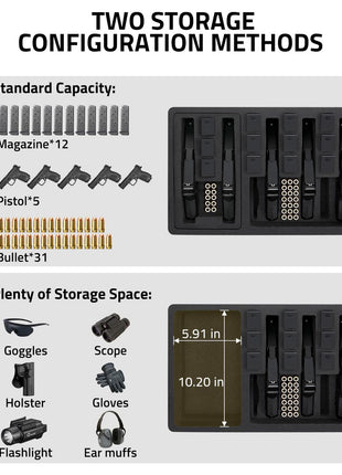 CVLIFE Gun Case TSA Approved 5 Pistol Case for Handguns