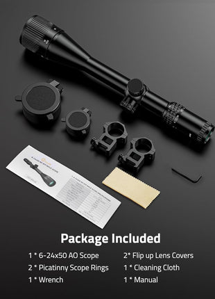 CVLIFE JackalHowl 6-24x50 AO SFP Scope