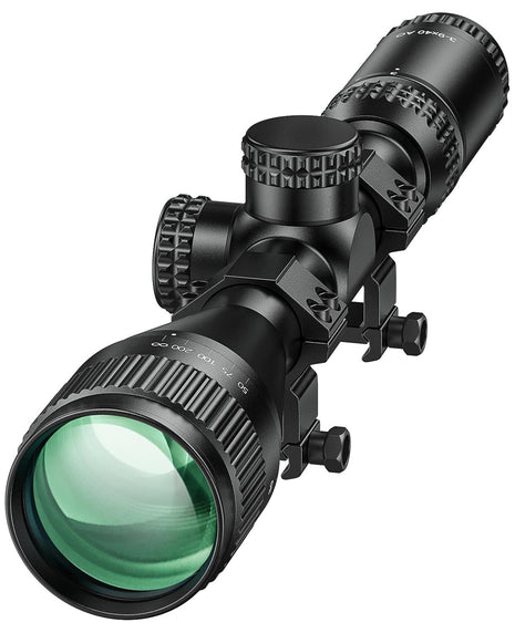 CVLIFE JackalHowl F02 3-9x40 AO Scope - Mil-Dot Reticle - 1-inch Tube SFP with 20mm Scope Rings