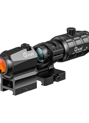 CVLIFE JackalHowl Red Dot Sight & 3X Magnifier Combo