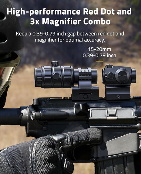 High-performance Red Dot and 3x Magnifier Combo