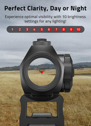 Experience optimal visibility with 10 brightnesssettings for any lighting!