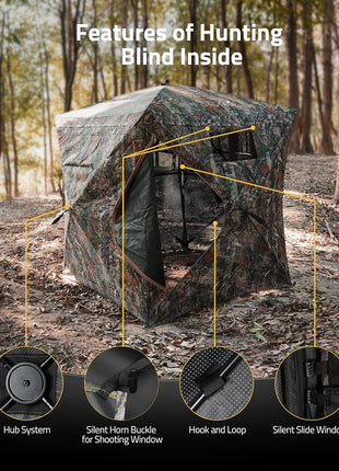 Features of CVLIFE Portable 270 Degree Hunting Blind Inside