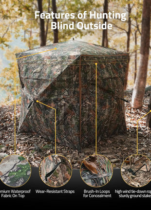 Features of CVLIFE Portable 270 Degree Hunting Blind Outside