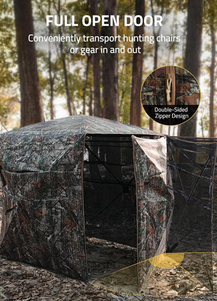 Camouflage hunting blinds for open fields