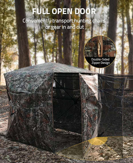 Camouflage hunting blinds for open fields