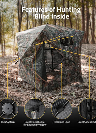 Features of Hunting Blind Inside