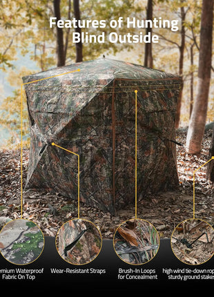 Features of Hunting Blind Outside