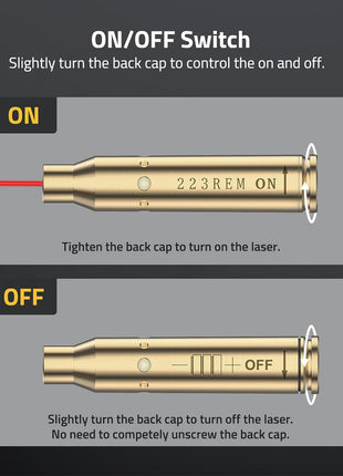 Laser Bore Sight with ON/Off Switch