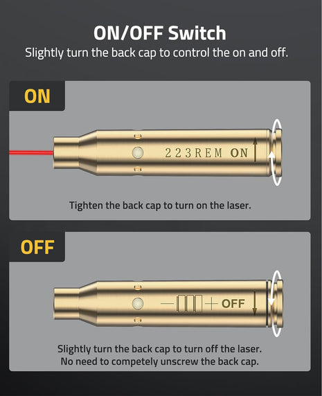 Laser Bore Sight with ON/Off Switch