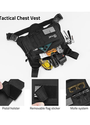 Molle tactical chest bag for gear organization