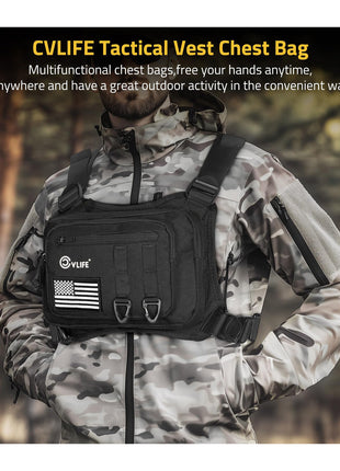 Molle tactical chest bag with holster for outdoor adventures