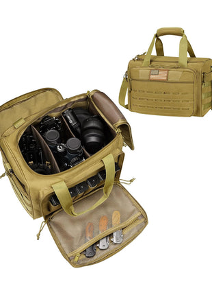 khaki gun range bag