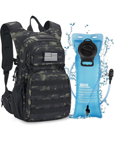 CVLIFE Tactical Hydration Backpack with 3L Water Bladder