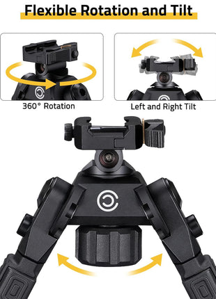 CVLIFE Quick Release Picatinny Bipod with Flexible Rotation and Tilt