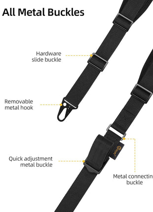 Comfortable and Strong Rifle Sling with Strong Metal Buckles