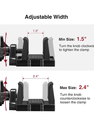 CVLIFE 1.5″-2.4″ width Shooting Clamp 