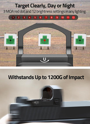 3 MOA Red Dot Open Reflex Optics Sight