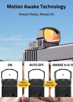 CVLIFE WolfCovert 6 MOA Pistol Red/Green Dot Sight with Motion Awake Technology