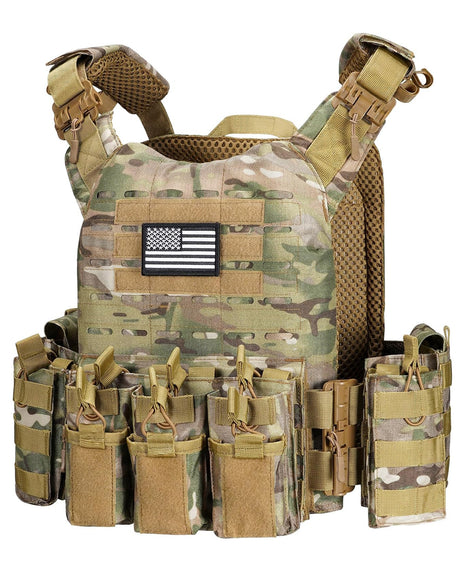 CVLIFE Adjustable Shoulder Pad and Belt Tactical Vest