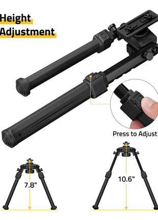 height adjustable bipod