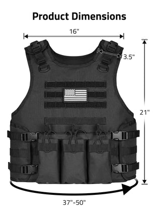 CVLIFE Removable and Simple Weighted Tactical Vest