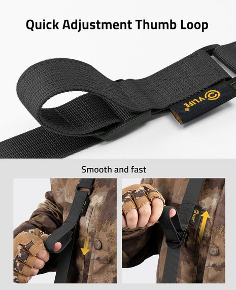 CVLIFE Two Point Sling Rifle Strap with Quick Adjustment Thumb Loop