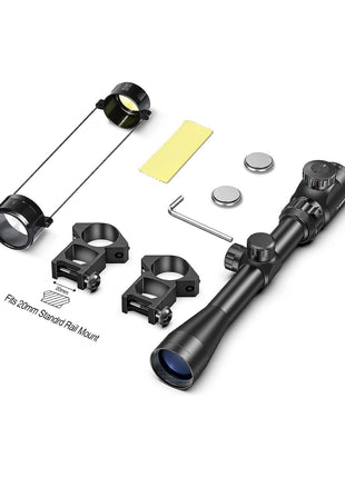 Package List of 3-9x40 Rifle Scope with Free 20mm Scope Mounts