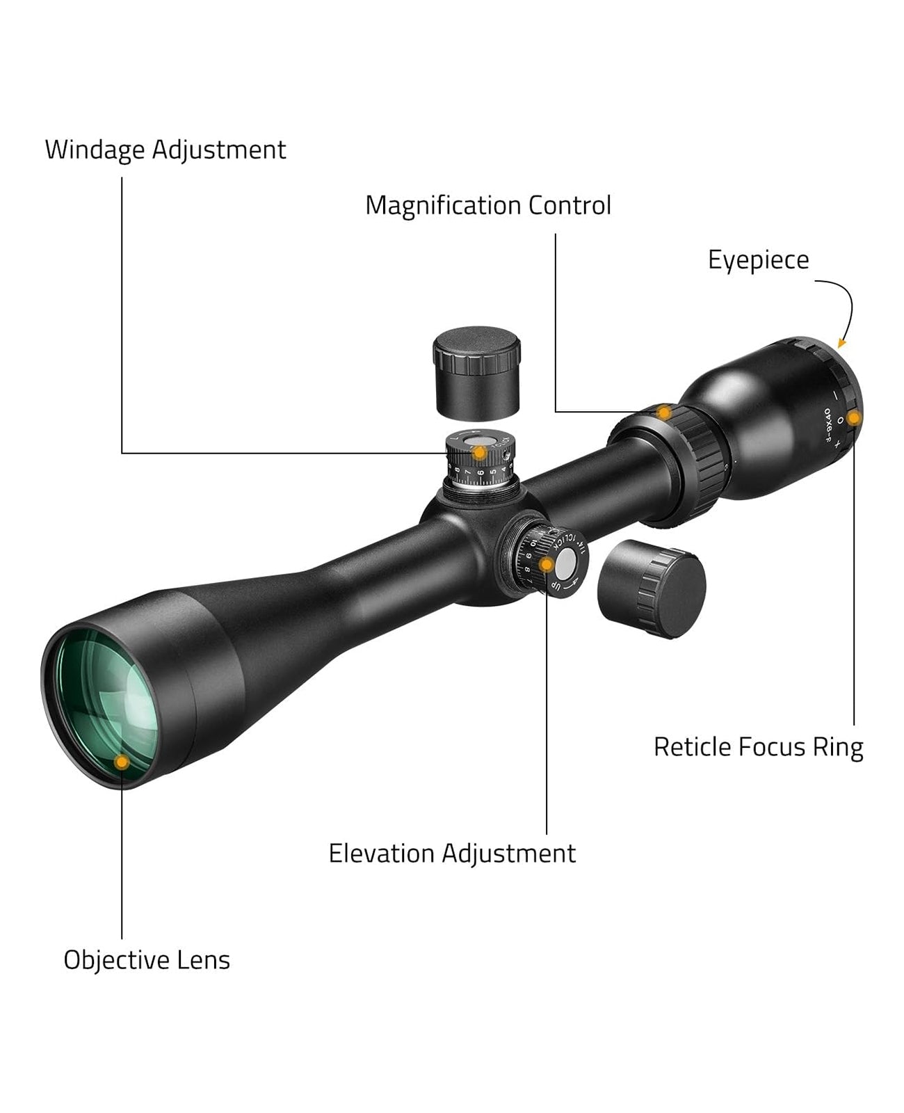 3-10x42 Red Laser Riflescope Sight Telescopic Optics Reflex Rifle Scope  Airsoft