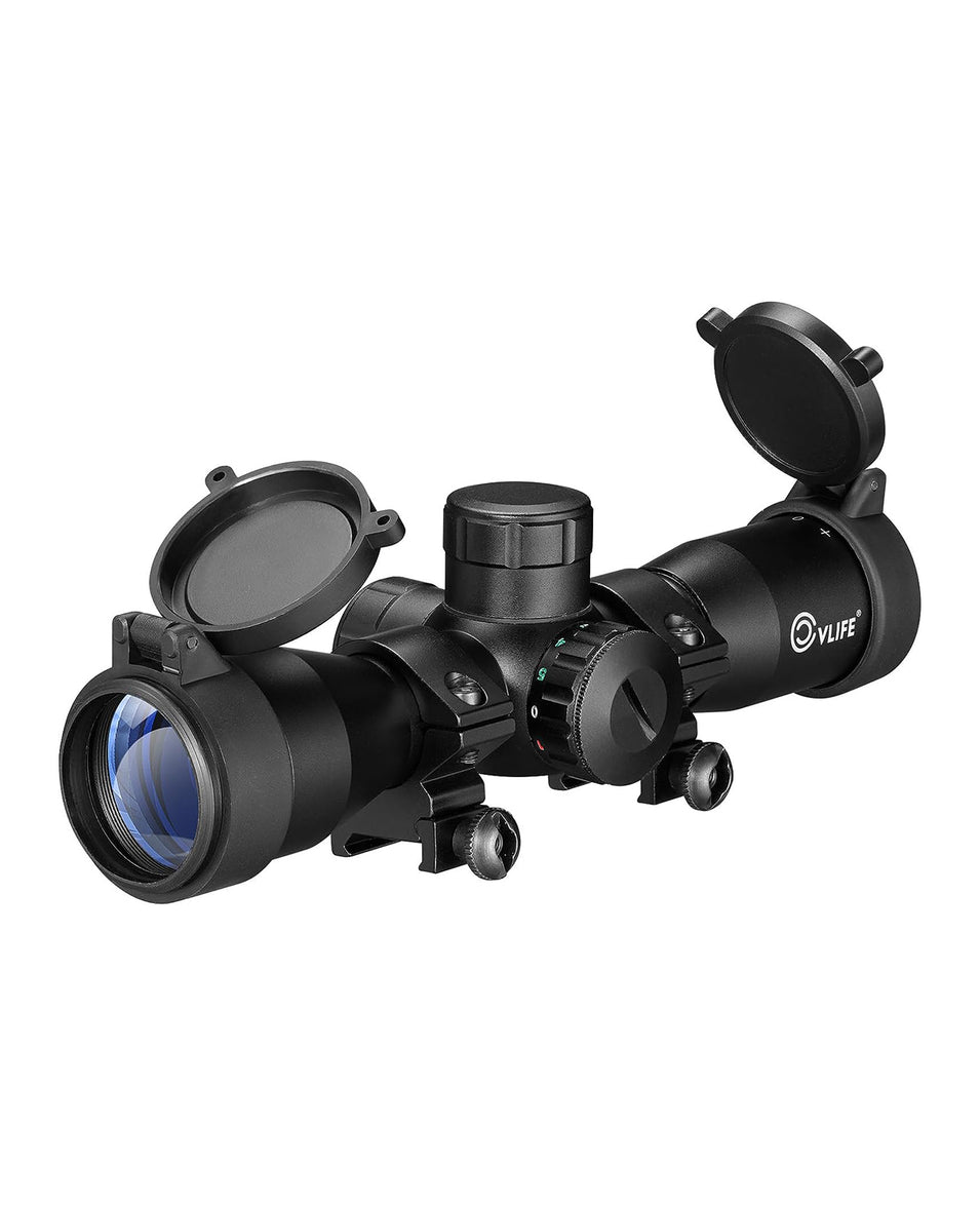 CVLIFE JackalHowl 4x32 Crossbow Scope Red Green Illuminated Compact Cr