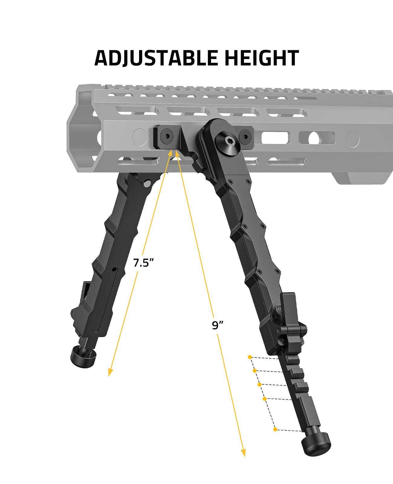 Pulgadas 7.5 9 Bípode De Rifle Compatible Con Mlok Bipod Para Rifle Para  Caza De Rango Exterior Y Bípode De Tiro Para M Lok De 18,98 €